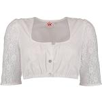 Weiße Elegante Halblangärmelige Spieth & Wensky Festliche Blusen aus Spitze für Damen Größe XS 