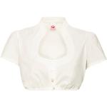 Beige Elegante Spieth & Wensky Stehkragen Festliche Blusen mit Puffärmeln aus Baumwollmischung für Damen Größe XS 