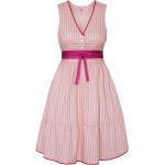 Pinke V-Ausschnitt Trachtenkleider & Landhauskleider aus Baumwolle für Damen Größe M 