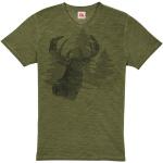 Grüne Kurzärmelige Spieth & Wensky Rundhals-Ausschnitt T-Shirts aus Baumwolle für Herren Größe M 