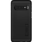 Schwarze Spigen Samsung Galaxy S10+ Cases aus Kunststoff mit Ständer 