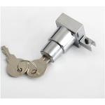 Spindtürschloss Plunger Push Lock mit 2 Schlüssel für Glasschiebetür Vitrine Schloss Möbel Schrankschloss 5mm-8mm Dicke Hardware