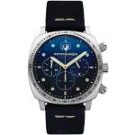 Spinnaker Herren 42mm Hull Chronograph Lapis Meca-Quartz Watch mit echtem Lederband SP-5068-03