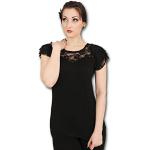 Schwarze Gothic Spiral Direct T-Shirts aus Jersey für Damen Größe L 