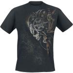 Schwarze Gothic Kurzärmelige Spiral Direct T-Shirts für Herren Größe 4 XL 