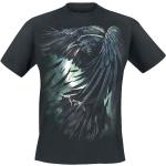 Schwarze Gothic Kurzärmelige Spiral Direct T-Shirts aus Baumwolle für Herren Größe XXL 