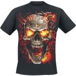 Schwarze Gothic Kurzärmelige Spiral Direct T-Shirts aus Baumwolle für Herren Größe XXL 