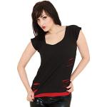 Schwarze Gothic Spiral Direct T-Shirts für Damen Größe XL 