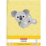 Gelbe Herlitz Collegeblöcke & Spiralblöcke mit Koala-Motiv DIN A4 aus Papier 