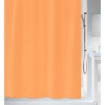 Spirella Anti-Schimmel Duschvorhang - Anti-Bakteriell, waschbar, wasserdicht - Polyester, „Primo “ 180x200cm Orange