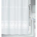 Weiße Spirella Textil-Duschvorhänge aus Textil 200x180 