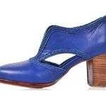 Royalblaue Vintage High Heel Stiefeletten & High Heel Boots aus Baumwolle leicht Größe 35 