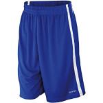 Spiro Herren-Basketball-Shorts, schnelltrocknend, Blau (Royal/Weiß), Gr. 3XL