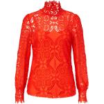 Reduzierte Rote Elegante Langärmelige Sienna Stehkragen Festliche Blusen aus Kunstfaser für Damen Größe XS 