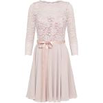 Rosa Halblangärmelige Swing Midi Chiffon-Abendkleider aus Chiffon für Damen Größe XS Große Größen 