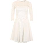 Weiße Halblangärmelige Swing Midi Schulterfreie Chiffon-Abendkleider aus Chiffon für Damen Größe S Große Größen 