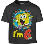 Schwarze Motiv Spongebob SpongeBob Schwammkopf Kinder T-Shirts aus Baumwolle für Jungen Größe 104 