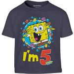 Marineblaue Motiv Spongebob SpongeBob Schwammkopf Kinder T-Shirts aus Baumwolle für Jungen Größe 128 