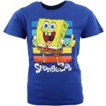 Blaue Motiv Kurzärmelige Spongebob SpongeBob Schwammkopf Kinder T-Shirts aus Baumwolle Größe 104 für den für den Sommer 