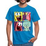 Reduzierte Royalblaue SPREADSHIRT Spongebob SpongeBob Schwammkopf T-Shirts aus Baumwolle für Herren 