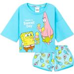 Reduzierte Blaue Spongebob SpongeBob Schwammkopf Kurze Kinderschlafanzüge für Mädchen 