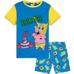 Blaue Spongebob SpongeBob Schwammkopf Kurze Kinderschlafanzüge aus Baumwolle für Jungen 