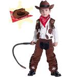 Reduzierte Braune Cowboy-Kostüme aus Polyester für Kinder 