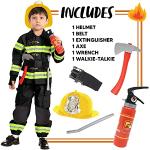 Schwarze Feuerwehr-Kostüme für Kinder 