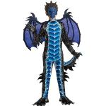 Blaue Dinosaurier-Kostüme aus Polyester für Kinder 
