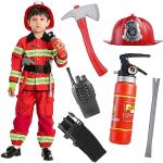 Rote Feuerwehr-Kostüme für Kinder 