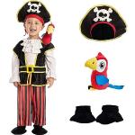 Rote Piratenkostüme aus Polyester für Kinder 