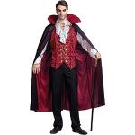 Spooktacular Creations Renaissance Mittelalterliche Vampir Deluxe Halloween Kostüm für Herren Rollenspiel Sins Cosplay (Small, Red)