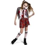 Rote Zombieschulmädchen-Kostüme & Schulmädchen-Halloweenkostüme für Kinder 