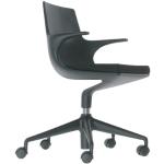 Sessel mit Rollen Spoon Chair plastikmaterial schwarz - Kartell - Schwarz