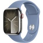 Hellblaue Uhrenarmbänder aus Aluminium mit Silikonarmband zum Sport 