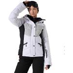 Weiße Gesteppte Superdry Luxe Jacken mit Fellkapuze mit Reißverschluss mit Kapuze für Damen Größe S 