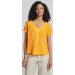 Orange Unifarbene Sportalm Kitzbühel V-Ausschnitt Blusenshirts & Schlusen aus Baumwolle für Damen Größe S 