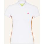 Weiße Kurzärmelige Sportalm Kitzbühel Damenpoloshirts & Damenpolohemden mit Reißverschluss aus Polyamid Größe S 