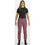 Mauvefarbene Stretchhosen mit Reißverschluss aus Polyamid für Damen Größe S 