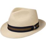 Reduzierte Dunkelblaue Geflochtene Lierys Panamahüte aus Stroh für Damen Größe XL für den für den Frühling 