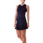 Sportkind Mädchen & Damen Tenniskleid Performance mit raffiniertem Rückenausschnitt, UV-Schutz 50+, ärmellos, Navy blau, Gr. 152