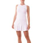 Sportkind Mädchen & Damen Tenniskleid Performance mit raffiniertem Rückenausschnitt, UV-Schutz 50+, ärmellos, weiß, Gr. 140