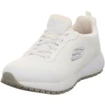 Reduzierte Weiße Skechers Slip-on Sneaker ohne Verschluss in Normalweite für Damen Größe 42 mit Absatzhöhe bis 3cm 