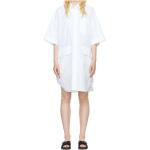 Reduzierte Weiße Kurzärmelige SPORTMAX Shirtkleider aus Baumwolle maschinenwaschbar für Damen 