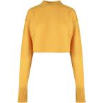 Reduzierte Gelbe SPORTMAX Kaschmir-Pullover mit Strass für Damen Größe S für den für den Herbst 