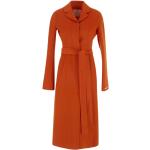 Reduzierte Orange SPORTMAX Damenmäntel mit Gürtel aus Kaschmir Größe S für den für den Winter 