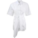 Reduzierte Weiße SPORTMAX Shirtkleider aus Baumwolle für Damen Größe XS 