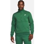 Reduzierte Grüne Bestickte Langärmelige Nike Herrenfleecepullover & Herrenfleeceshirts aus Baumwolle Größe S für den für den Herbst 