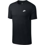 Reduzierte Schwarze Bestickte Elegante Kurzärmelige Nike T-Shirts aus Baumwolle für Herren Größe S 