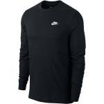 Schwarze Bestickte Elegante Langärmelige Nike T-Shirts aus Baumwolle für Herren Größe XL 